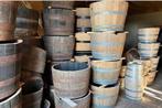 Bloembak half wijnvat whiskyvat palmboom vijgenboom kruiden, Tuin en Terras, Gerard Krale, Rond, Nieuw, Ophalen of Verzenden
