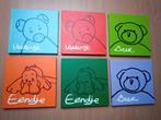 6 leuke schilderijtjes "Eend, Beer Varkentje" van Anne Jolle, Kinderen en Baby's, Kinderkamer | Inrichting en Decoratie, Ophalen of Verzenden