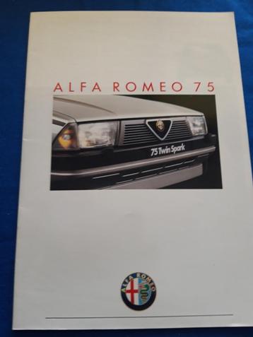 folder Alfa Romeo 75 Nederlands beschikbaar voor biedingen