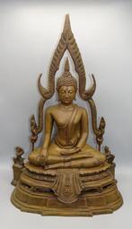 Bronzen Phra Phutta Chinnarat buddha Beeld 51 cm hoog, Gebruikt, Ophalen of Verzenden