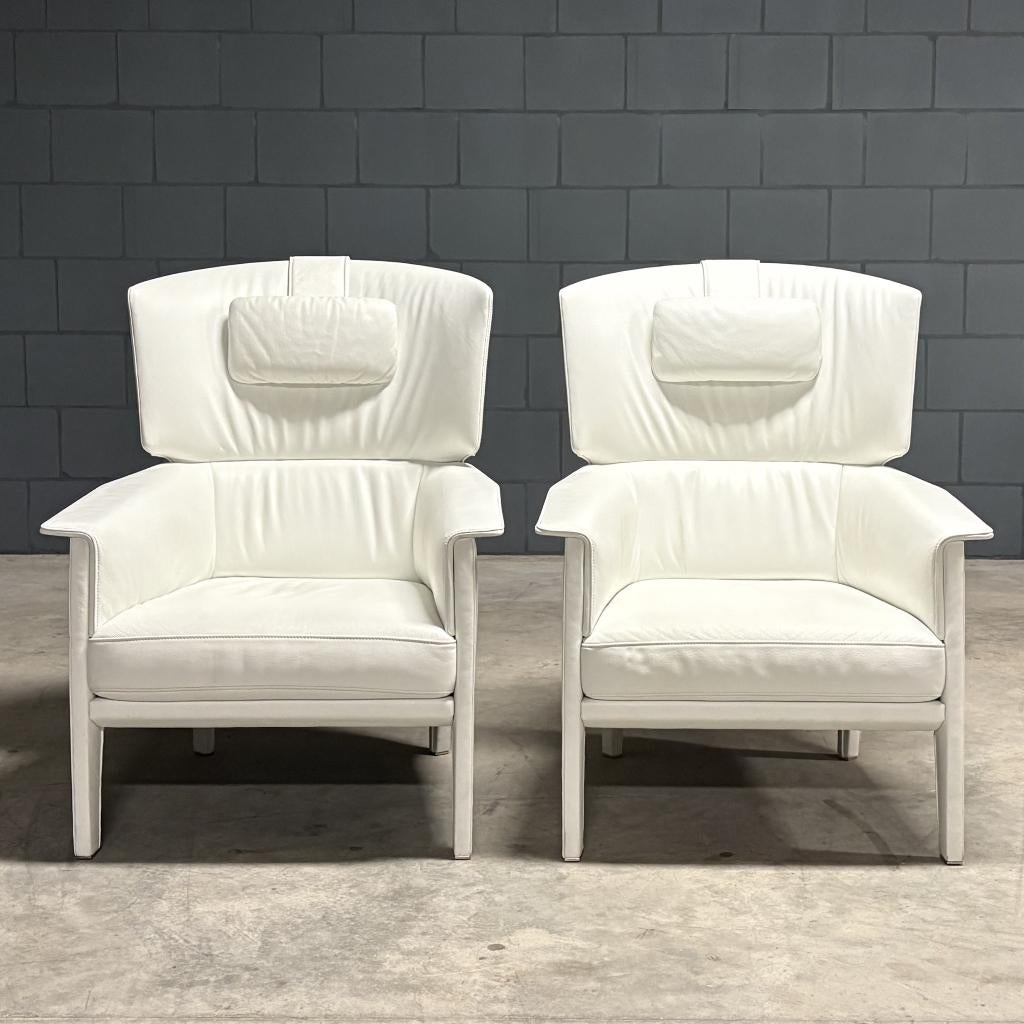 Set vintage lederen fauteuils – De Sede DS-168, Minder dan 50 cm, Vintage, Ophalen of Verzenden, Zo goed als nieuw