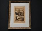 Anton Pieck originele ets Straatje Zalt-Bommel Zaltbommel, Antiek en Kunst, Ophalen of Verzenden