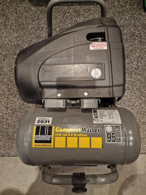 Schneidercompressor met Senco Bradtacker en verdere toebeh., Doe-het-zelf en Verbouw, Compressors, Zo goed als nieuw, 6 tot 10 bar