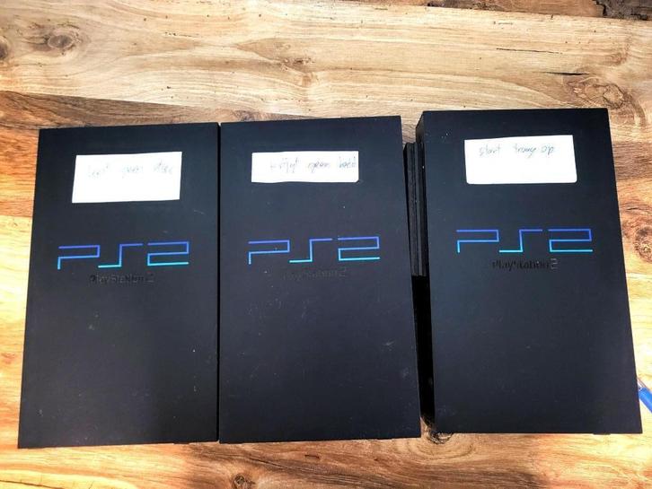 3 Defecte PS2 Phat Consoles, Spelcomputers en Games, Spelcomputers | Sony PlayStation 2, Niet werkend, Phat, Zwart, Zonder controller
