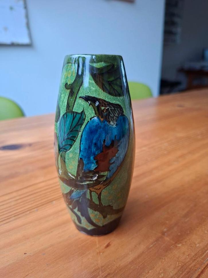 Plateel vaasje van plateelbakkerij Nieuw Rozenburg, Antiek en Kunst, Antiek | Keramiek en Aardewerk, Ophalen of Verzenden