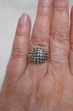 Zilveren vintage ring sputnik maat 18.5 nr.1412, 18 tot 19, Gebruikt, Verzenden, Dame