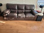 Lederen bank 3 zits bruin, Ophalen, Gebruikt, Driepersoons, 75 tot 100 cm