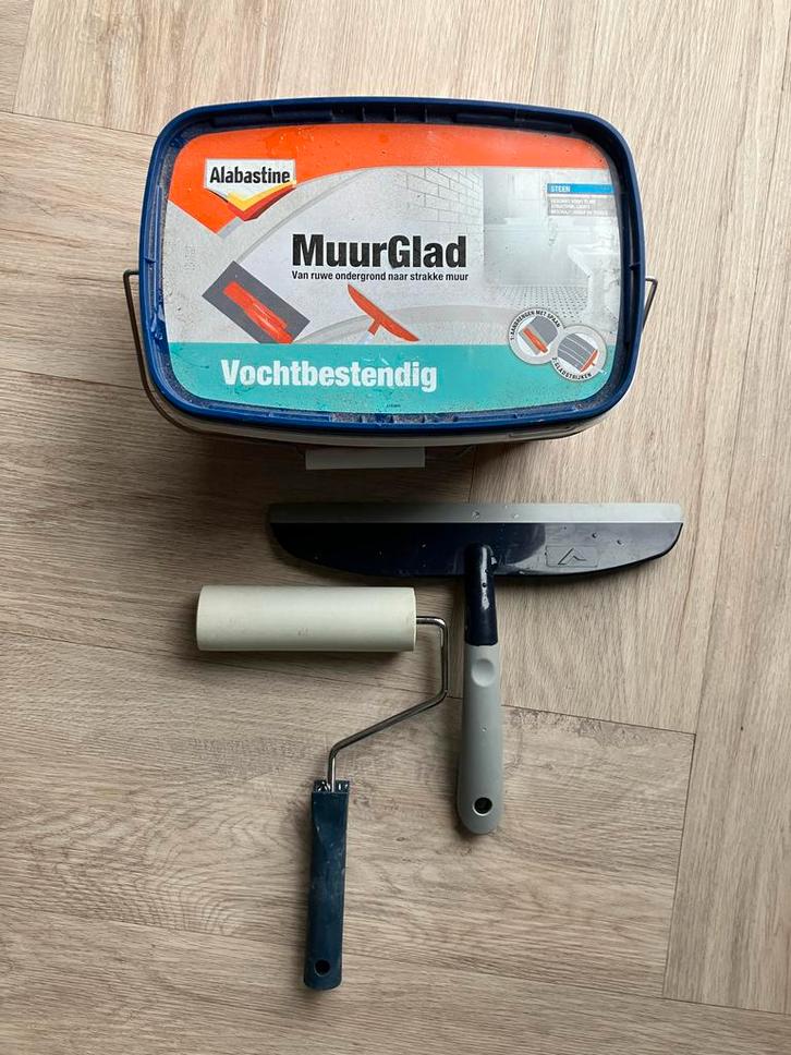 Alabastine MuurGlad Set + 5L Emmer, Doe-het-zelf en Verbouw, Overige Doe-het-zelf en Verbouw, Nieuw, Ophalen of Verzenden