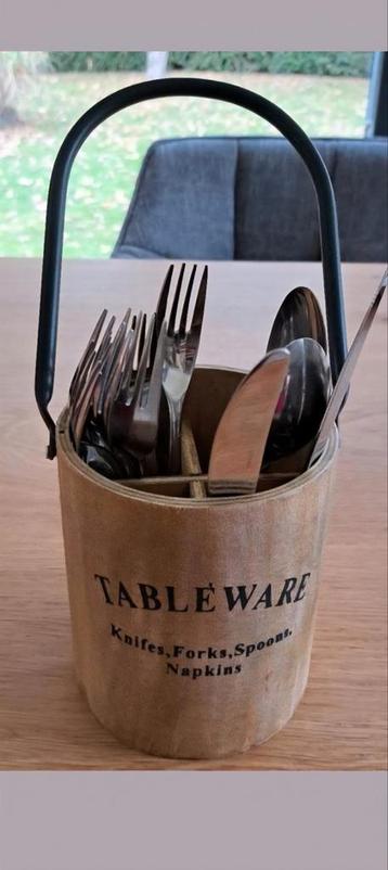 8 Houten Bestekbakjes - Tableware - Nieuw - Feest- bruiloft  beschikbaar voor biedingen