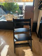 Zwarte Stokke triptrap kinderstoel (oude model), Ophalen, Gebruikt, Meegroeistoel, Aanschuifbaar