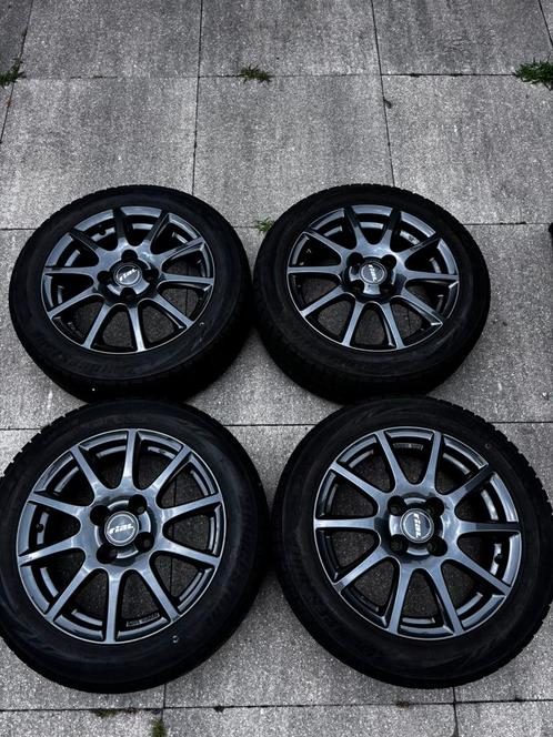 15 inch lichtmetalen velgen + winterbanden (4x98) 185/55/15, Auto-onderdelen, Overige Auto-onderdelen, Ophalen of Verzenden