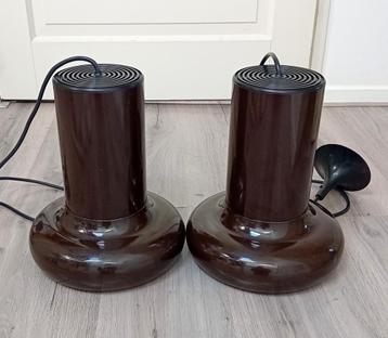 paar vintage plafondlampen braun kleur 1970 beschikbaar voor biedingen