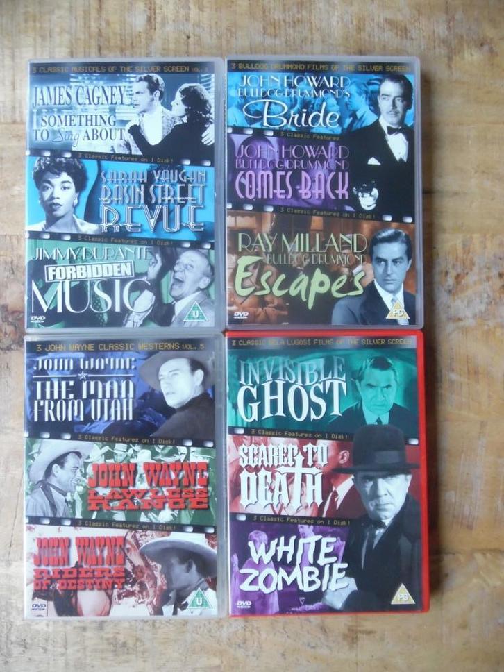 LOT 3 MEERDERE CLASSICS OP 1 DVD WESTERN FILM NOIR COMEDY, Cd's en Dvd's, Dvd's | Filmhuis, Zo goed als nieuw, Overige gebieden