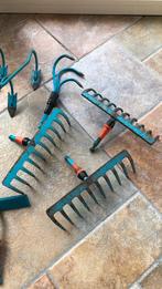 Schoffel hark gardena drietand, Ophalen of Verzenden, Gebruikt, Cultivator, Gardena