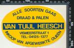 Sticker: Van Tuijl - Gaas draad en palen - Heesch, Ophalen of Verzenden, Zo goed als nieuw, Bedrijf of Vereniging