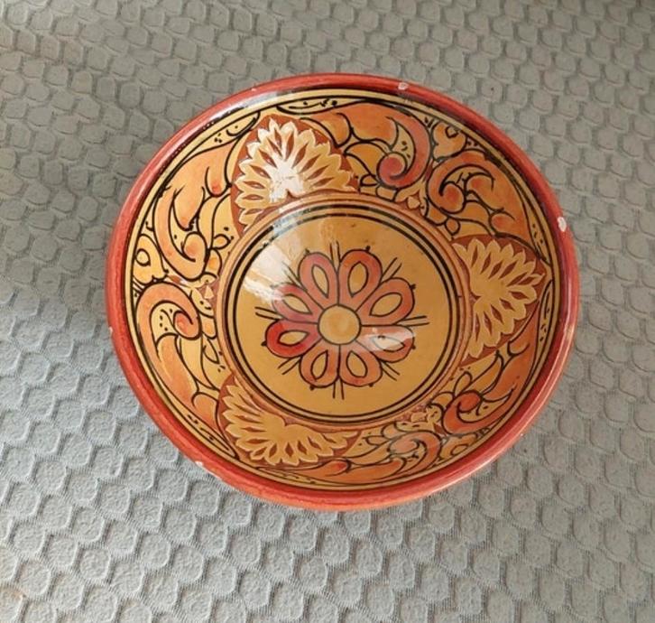 Marokkaanse keramiek schaaltje safi, Huis en Inrichting, Woonaccessoires | Schalen en Manden, Zo goed als nieuw, Rond, Steen of Aardewerk