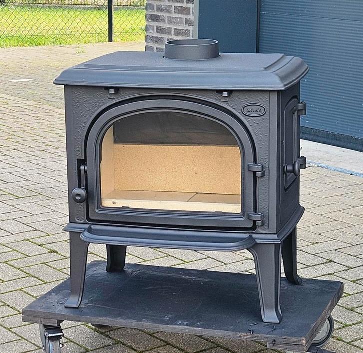 Houtkachel Saey 200 gietijzeren kachel vrijstaand, Huis en Inrichting, Kachels, Zo goed als nieuw, Vrijstaand, Houtkachel, Hout