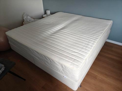 Ikea Sultan boxspring 180x200, Huis en Inrichting, Slaapkamer | Boxsprings, Gebruikt, 180 cm, 200 cm, Tweepersoons, Wit, Ophalen