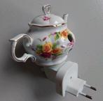 Lampje Servies Brocante Bloem Porselein Theepot Lamp, Ophalen of Verzenden