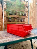 Rood metalen industriële stapelbakken, Huis en Inrichting, Woonaccessoires | Kisten, Ophalen, Minder dan 50 cm, Gebruikt, 50 tot 100 cm