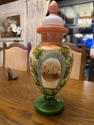 Handgeschilderde Vaas met Deksel - Uniek! beschikbaar voor biedingen