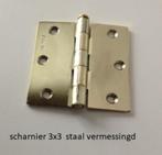 AXA scharnier vermessingd 76x76mm, -, AXA, -, Nieuw