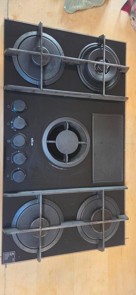 Elica Gaskookplaat - Gebruikt, Witgoed en Apparatuur, Kookplaten, Gebruikt, Inbouw, Gas, 4 kookzones, Ophalen of Verzenden