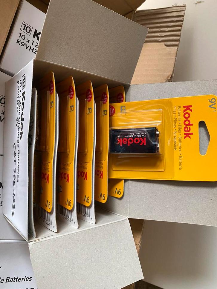 Kodak 9V batterijen circa 1500 stuks, Audio, Tv en Foto, Accu's en Batterijen, Nieuw, Ophalen