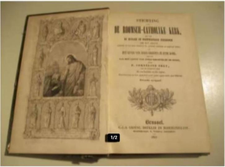 Antiek Boek - Stichting Rooms-Catholyke Kerk - 1851, Antiek en Kunst, Antiek | Boeken en Bijbels, Ophalen of Verzenden