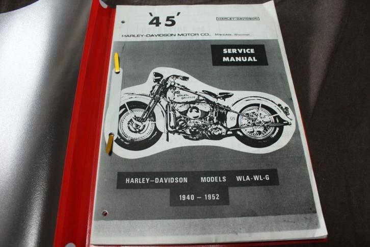 Harley Davidson 45 1940-1952 motorcycle service manual, Motoren, Handleidingen en Instructieboekjes, Harley-Davidson of Buell