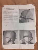 Instruction sheet US Army M1 helmet chinstrap, Ophalen of Verzenden, Landmacht, Amerika, Helm of Baret