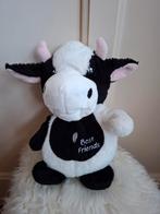 nicotoy handpop koe best friends op buik gestikt rest zwart, Ophalen of Verzenden, Zo goed als nieuw, Koe