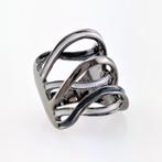 Roestvrij stalen Antrancit Brede Multi-Rail Ring RVS - Dames, Sieraden, Tassen en Uiterlijk, Ringen, 18 tot 19, Birgitta-Gracht 33, 6465 EL Kerkrade, Nederland