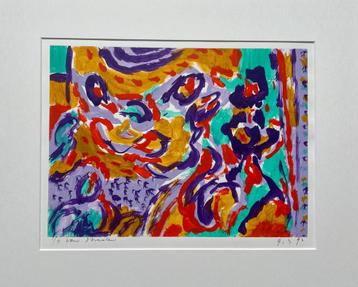 Frans van Straalen - Acryl op papier in passe-partout beschikbaar voor biedingen