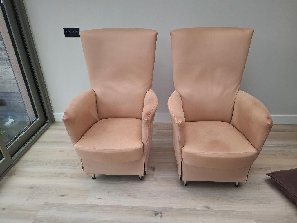 2 x il Trono stoel design Young International Boonzaaier, Ophalen, Gebruikt, Design, Leer
