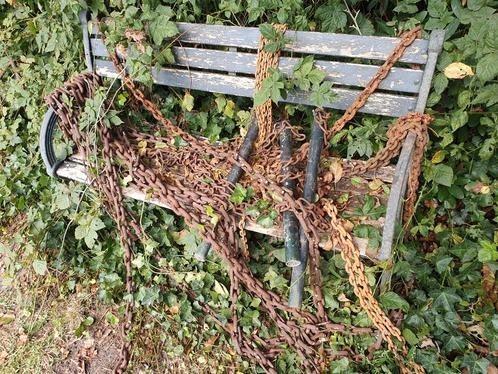 Ca 80 m1 sierkettingen kettingen ketting roestkleur tuin etc, Tuin en Terras, Overige Tuin en Terras, Gebruikt, Ophalen