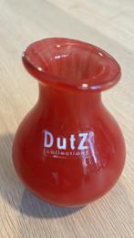 DutZ Klein Vaasje Rozig Rood Glas, Ophalen of Verzenden, Minder dan 50 cm, Rood, Glas