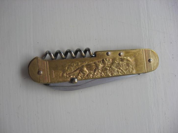 Zakmes Coursolle koperen heft jacht tafreel zgan, Antiek en Kunst, Antiek | Gereedschap en Instrumenten, Ophalen of Verzenden