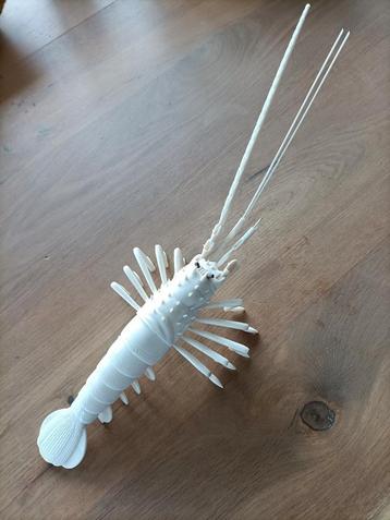 Antieke Kreeft uitgesneden uit been meiji periode japan. beschikbaar voor biedingen