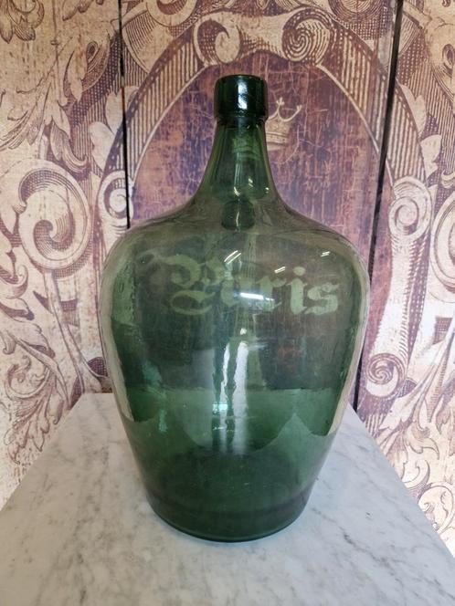Grote groene vintage vaas 40x80, Huis en Inrichting, Woonaccessoires | Vazen, Zo goed als nieuw, Groen, Minder dan 50 cm, Glas