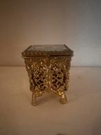 Klein antiek Frans messing ringendoosje, Ophalen of Verzenden