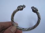 Oude Chinese handgemaakte armband met drakenkop #0583, Ophalen of Verzenden, Gebruikt, Zilver, Overige materialen