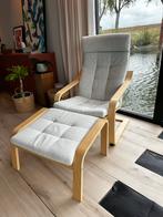 IKEA POÄNG Fauteuil en voetenbank, Ophalen, Zo goed als nieuw