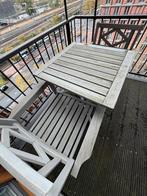 Table and 2 chairs for garden or balcony, Ophalen, Gebruikt, Rechthoekig, Hout