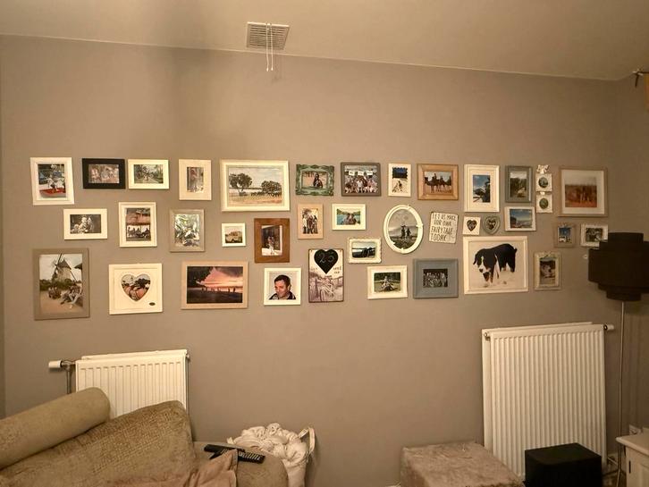 Fotolijstjes voor fotowand - kleuren groen/wit/grijs., Huis en Inrichting, Woonaccessoires | Lijsten, Gebruikt, Minder dan 50 cm