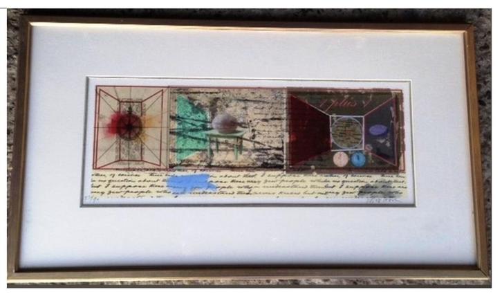 Schilderij ad van bokhoven titel: samenkomen,verleden,heden., Huis en Inrichting, Woonaccessoires | Schilderijen, Tekeningen en Foto's