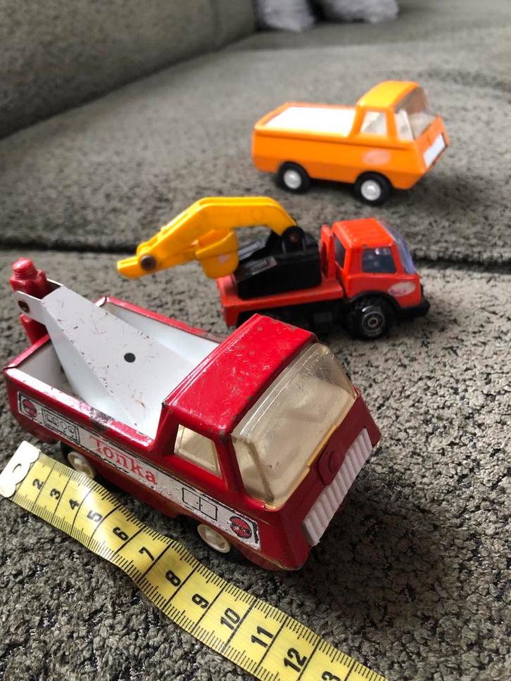 3 Tonka Metaal Speelgoedauto's auto pickup sleepwagen, Antiek en Kunst, Antiek | Speelgoed, Ophalen of Verzenden