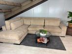 GRATIS LEVERING Ribstof Hoekbank Beige 340x220 NIEUW, Ophalen of Verzenden, 150 cm of meer, Vierpersoons of meer, Hoekbank
