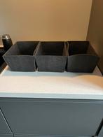 3 vilten mandjes kleut antraciet, Ophalen of Verzenden, Zo goed als nieuw, Minder dan 50 cm