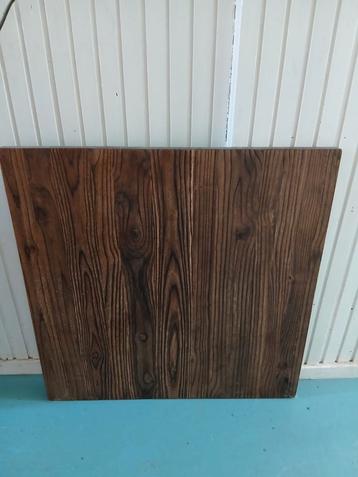 Vurenhouten tafelblad met groeven 70x70 beschikbaar voor biedingen